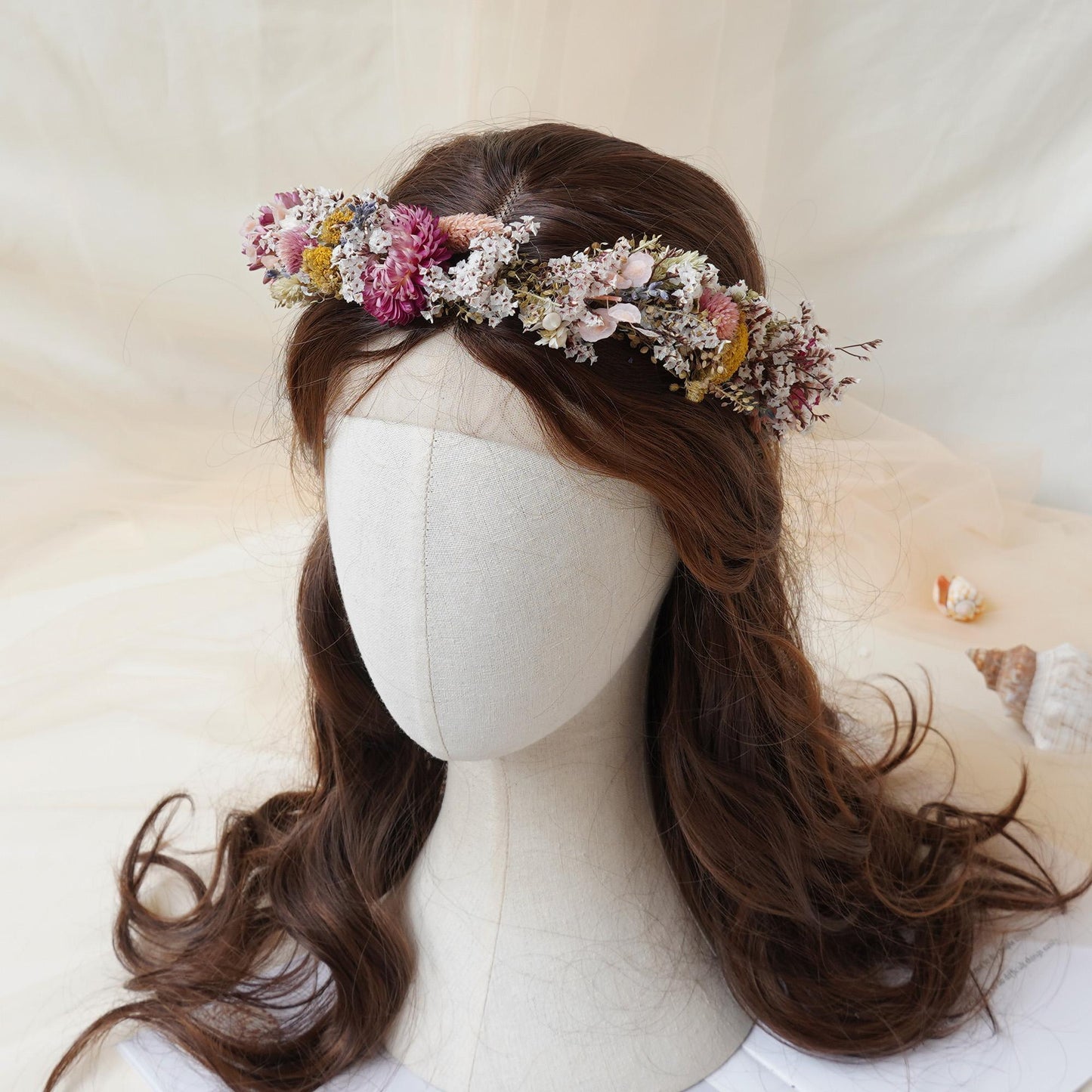 Dried Flower Crown for Bridal, Wedding