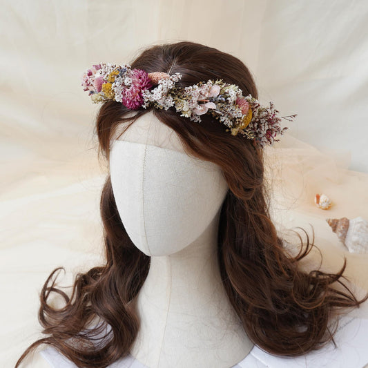 Dried Flower Crown for Bridal, Wedding