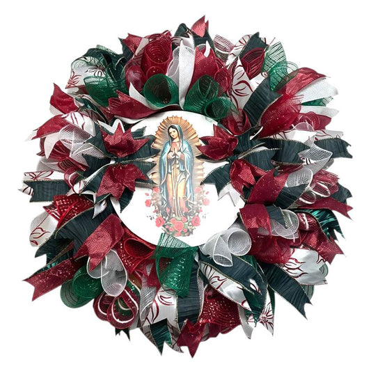 Our Lady of Guadalupe Wreath: Handcrafted Faith & Heritage Decor