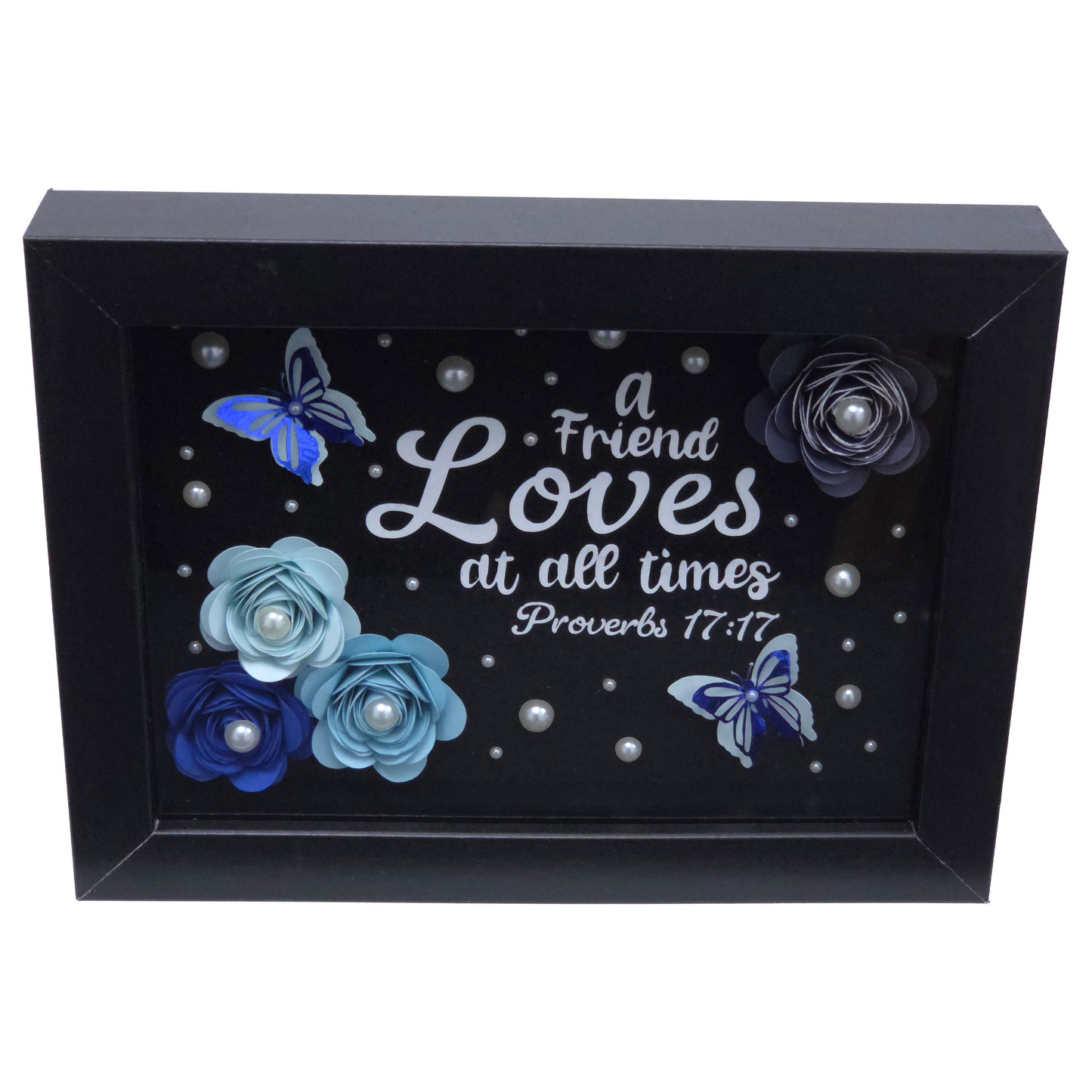 Valentine & Anniversary Gift | Handcrafted Proverbs 17:17 Shadow Box