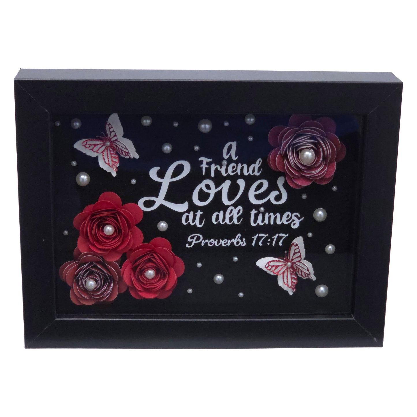 Valentine & Anniversary Gift | Handcrafted Proverbs 17:17 Shadow Box
